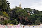 Guell Park, by Antoni Gaudi, Barcelonia, Catalonia, Spain, Europe