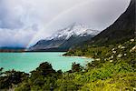 Rainbow at Nordenskjold Lake, Torres del Paine National Park, Patagonia, Chile, South America