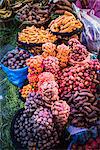 Different potatoes for sale at a food market in La Paz, La Paz Department, Bolivia, South America