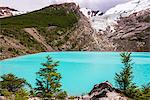 Huemul Lake (Lago Huemul) and Huemul Glacier (Glaciar Huemul), El Chalten, Patagonia, Argentina, South America