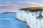 White Chalk cliffs near Old Harry Rocks, Jurassic Coast, UNESCO World Heritage Site, Dorset, England, United Kingdom, Europe