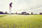 Golfer on course, Korschenbroich, Dusseldorf, Germany