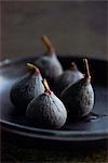 Figs on black plate