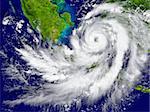 Huge hurricane over Southeast Asia. Elements of this image furnished by NASA
