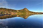 Reflection of Fall Colors at Drano Lake in Washington State