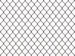 Fence from rusty mesh isolated on white background