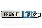 Freight word on the blue find it banner image with hi-res rendered artwork that could be used for any graphic design.