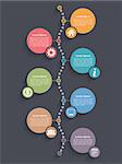 Timeline infographics design template, workflow, diagram  layout, dark background, vector eps10 illustration