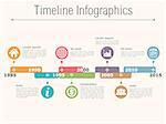 Timeline infographics design template, vector eps10 illustration