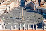 Saint Peter's Square in Vatican from above, Rome, Italy