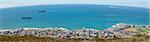 Panorama of Sea Point and Robben Island as seen from Signal Hill in Cape Town