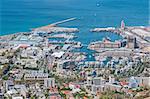 The Waterfront in Cape Town as seen from Signal Hill