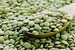 Natural organic green lentils for healthy food