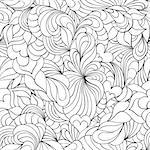 Vector illustration of colorful  abstract seamless pattern.Coloring page for adult
