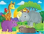 African fauna theme image 3 - eps10 vector illustration.