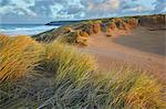Sand dunes at Holywell, near Newquay, Cornwall, England, United Kingdom, Europe