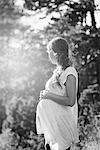 Smiling pregnant woman