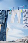 Laundry on balcony