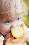 Girl eating cake