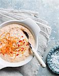 Bowl of soup with spoon