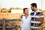 Couple on walk through countryside