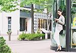 Japanese attractive businesswoman in downtown Tokyo