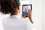 Couple doing video chat