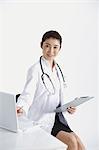 Attractive Japanese woman doctor