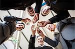 Successful business team toasting with champagne at the office