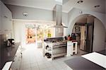 Large kitchen in a stylish home