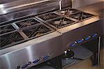 Deep fat fryers in commercial kitchen