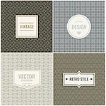 Set of Vintage backgrounds for Luxury banners, logo or promotional products. Template Vector Illustration.