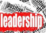 Word cloud leadership image with hi-res rendered artwork that could be used for any graphic design.