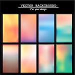 Abstract colorful blurred vector backgrounds. Vector timeline template. Elements for your website or presentation. Application