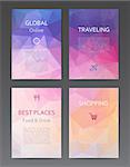 Abstract design colourful templates with polygonal background