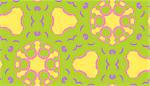 Psychadelic green seamless geometric kaleidoscope pinwheel pattern