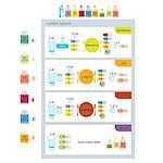 Table of taking pills, infographic for your design. Vector illustration