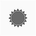 Sun icon vector on white background. Weather icon
