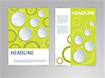 Abstract vector flyer, poster, magazine cover template in size A4. Eco, bio, natural, green, organic front page and back page background.to use and edit.