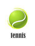 tennis background  with big tennis ball. vector