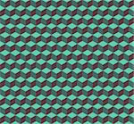 Vector seamless abstract isometric cubes pattern in blue and green
