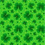 Saint Patricks day background. Clover vector background.