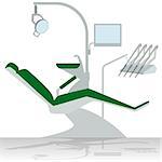 Medical equipment. Dentist chair. The illustration on a white background.