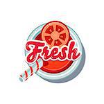Tomato Fresh. Fruity Vector Illustration isolated on white Background