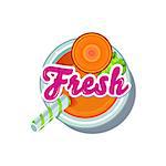 Carrot Fresh. Fruity Vector Illustration isolated on white Background