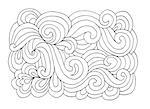 Abstract hand drawn ornament, background for your design. Vector illustration