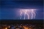 lightning storm at night