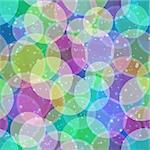 Seamless Abstract Background, Colorful Geometrical Figures, Circles and Rings. Eps10, Contains Transparencies. Vector