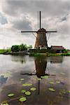 dutch windmill in Kinderdijk, world heritage site, Holland