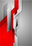 Red grey abstract hi-tech motion background. Vector design